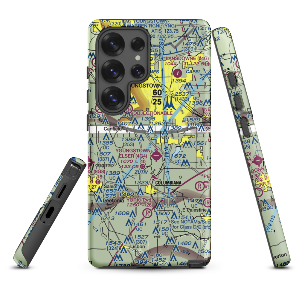 Bieber's Seaplane Base (OI76) VFR Sectional Samsung Phone Case Samsung Galaxy S25 Ultra model shown