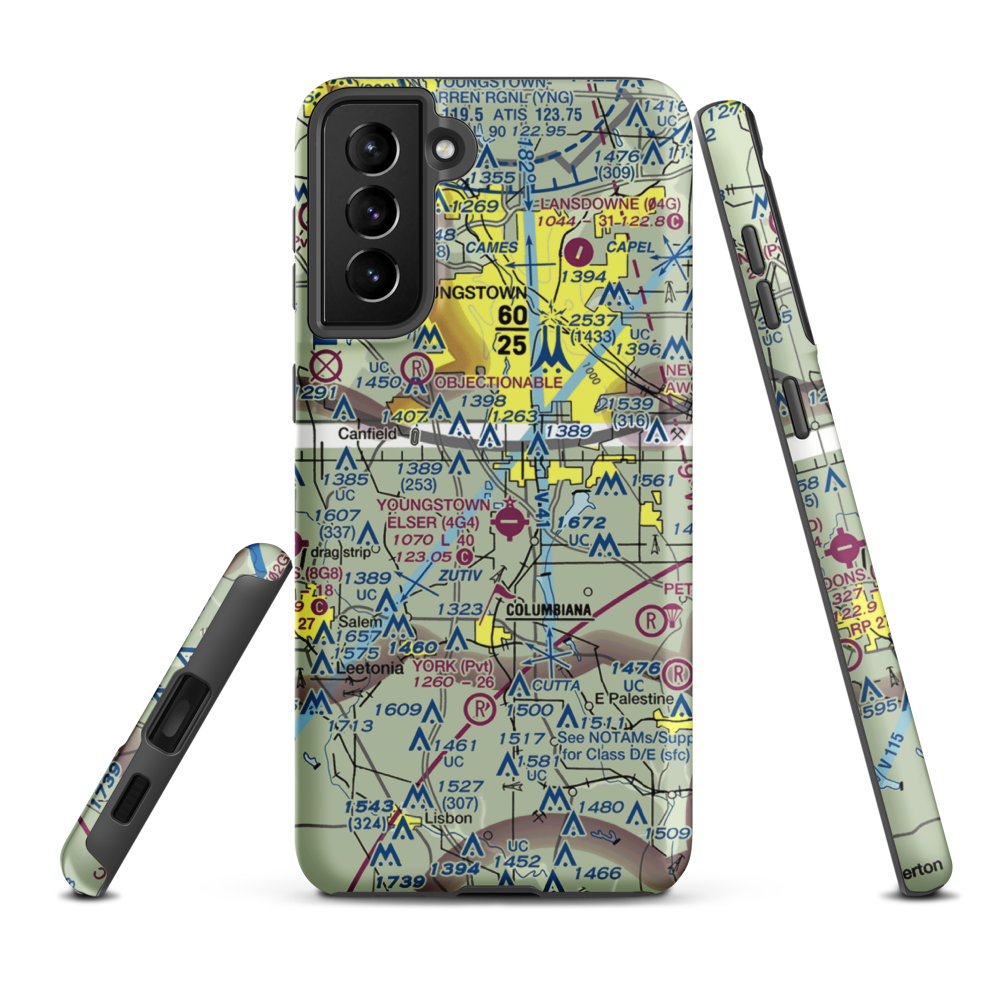 Bieber's Seaplane Base (OI76) VFR Sectional Samsung Phone Case Samsung Galaxy S21 Plus model shown