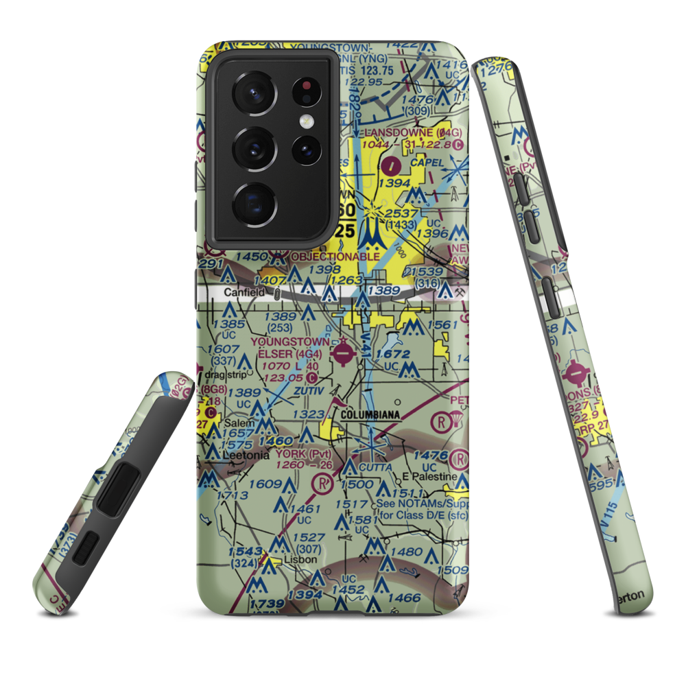 Bieber's Seaplane Base (OI76) VFR Sectional Samsung Phone Case Samsung Galaxy S21 Plus model shown