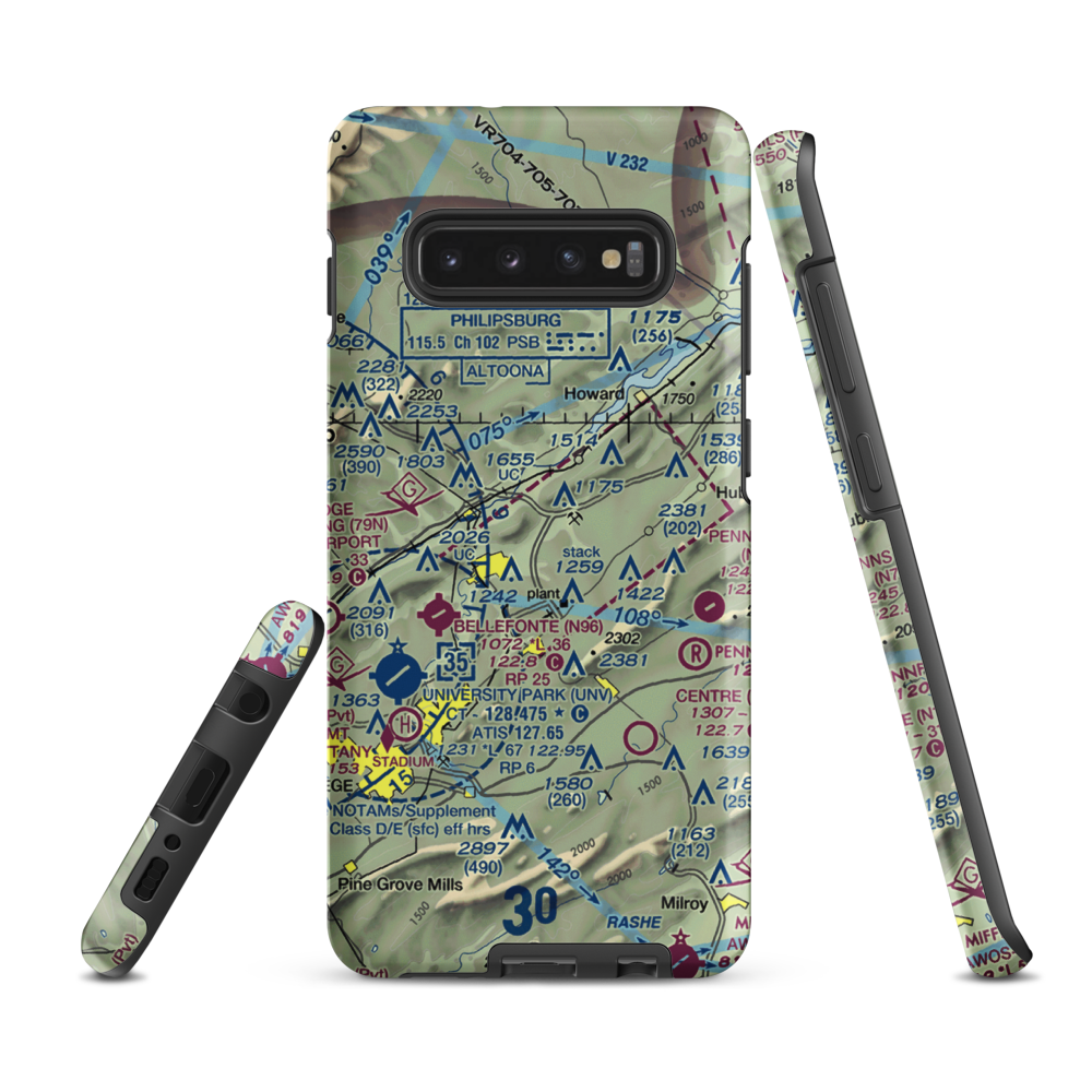 Bierly(Personal Use) Airport (01PN) VFR Sectional Samsung Phone Case Samsung Galaxy S10 Plus model shown