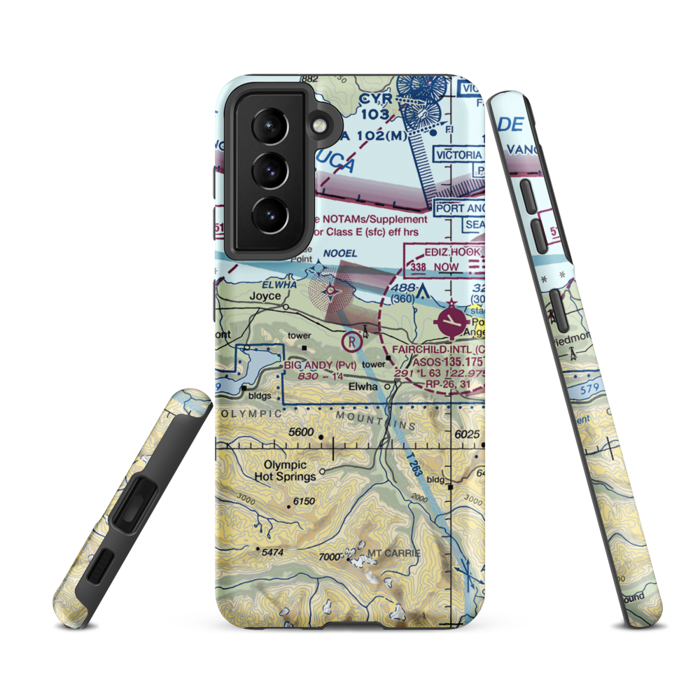 Big Andy Airport (7WA0) VFR Sectional Samsung Phone Case Samsung Galaxy S21 FE model shown