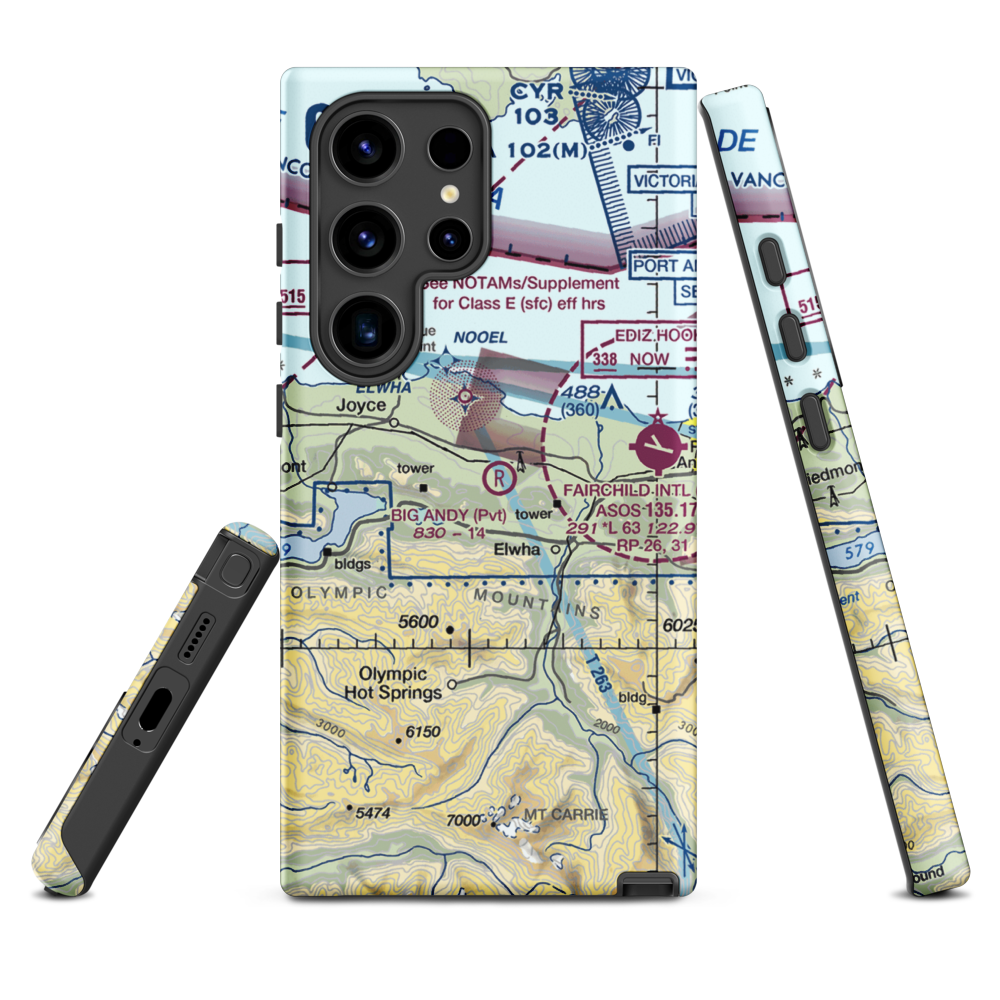 Big Andy Airport (7WA0) VFR Sectional Samsung Phone Case Samsung Galaxy S24 Ultra model shown