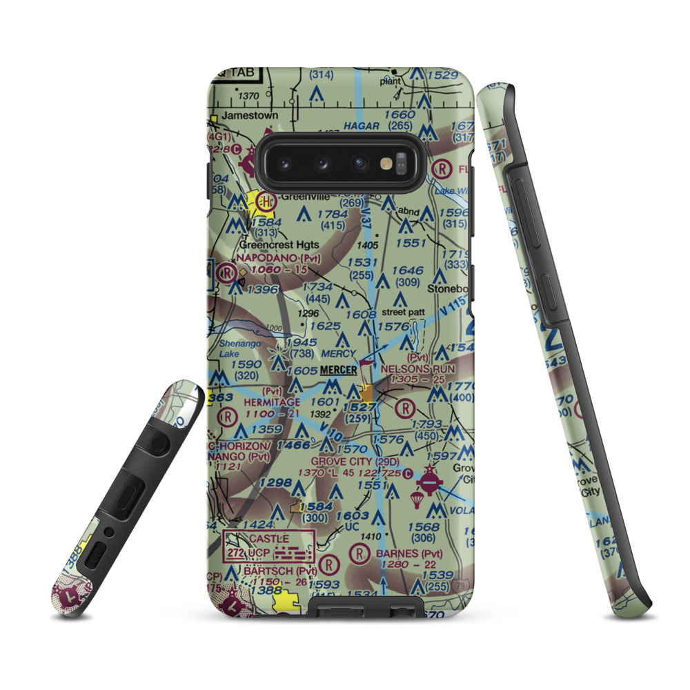 Big Bend Airport (US-0120) VFR Sectional Samsung Phone Case Samsung Galaxy S10 Plus model shown