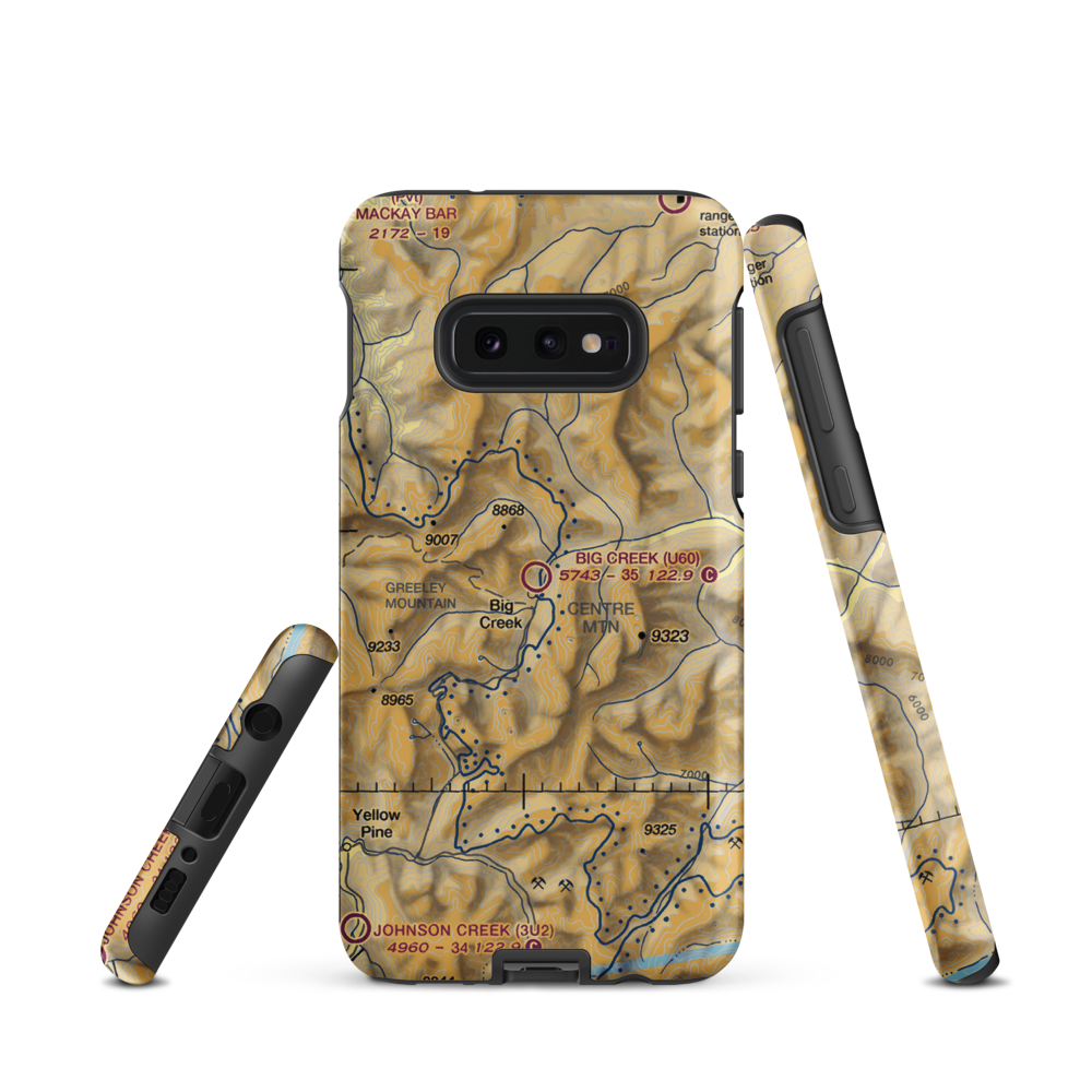 Big Creek Heliport (54U) VFR Sectional Samsung Phone Case Samsung Galaxy S10e model shown