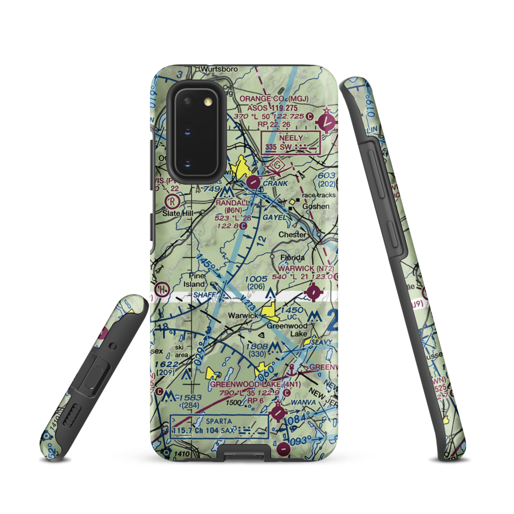 Big Island Airport (NK07) VFR Sectional Samsung Phone Case Samsung Galaxy S20 model shown