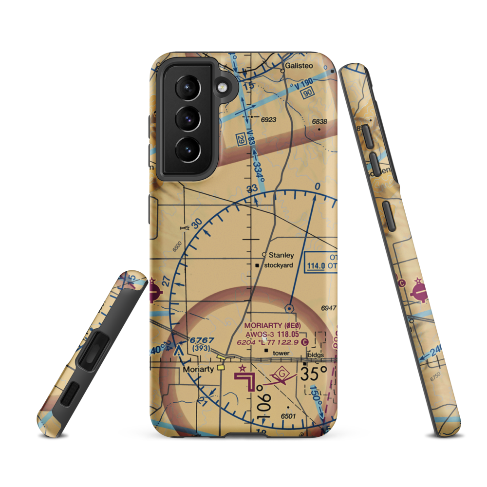 Big Sky Airport (NM63) VFR Sectional Samsung Phone Case Samsung Galaxy S21 FE model shown