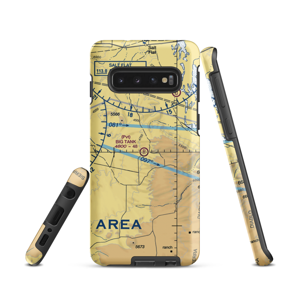 Big Tank Ranch Airport (76TE) VFR Sectional Samsung Phone Case Samsung Galaxy S10 model shown