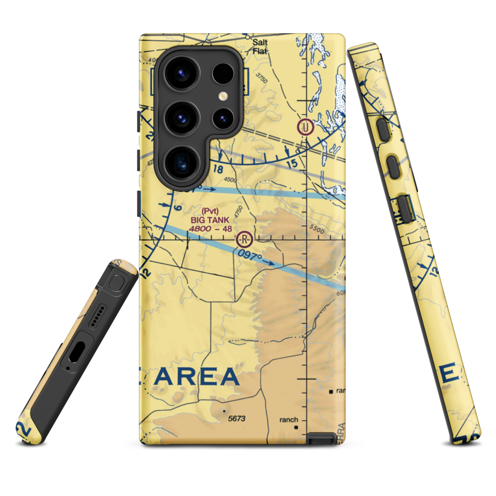 Big Tank Ranch Airport (76TE) VFR Sectional Samsung Phone Case Samsung Galaxy S24 Ultra model shown