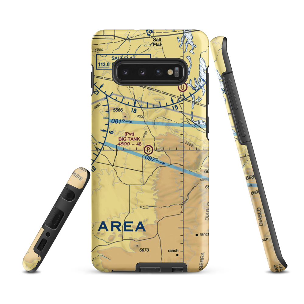 Big Tank Ranch Airport (76TE) VFR Sectional Samsung Phone Case Samsung Galaxy S10 Plus model shown