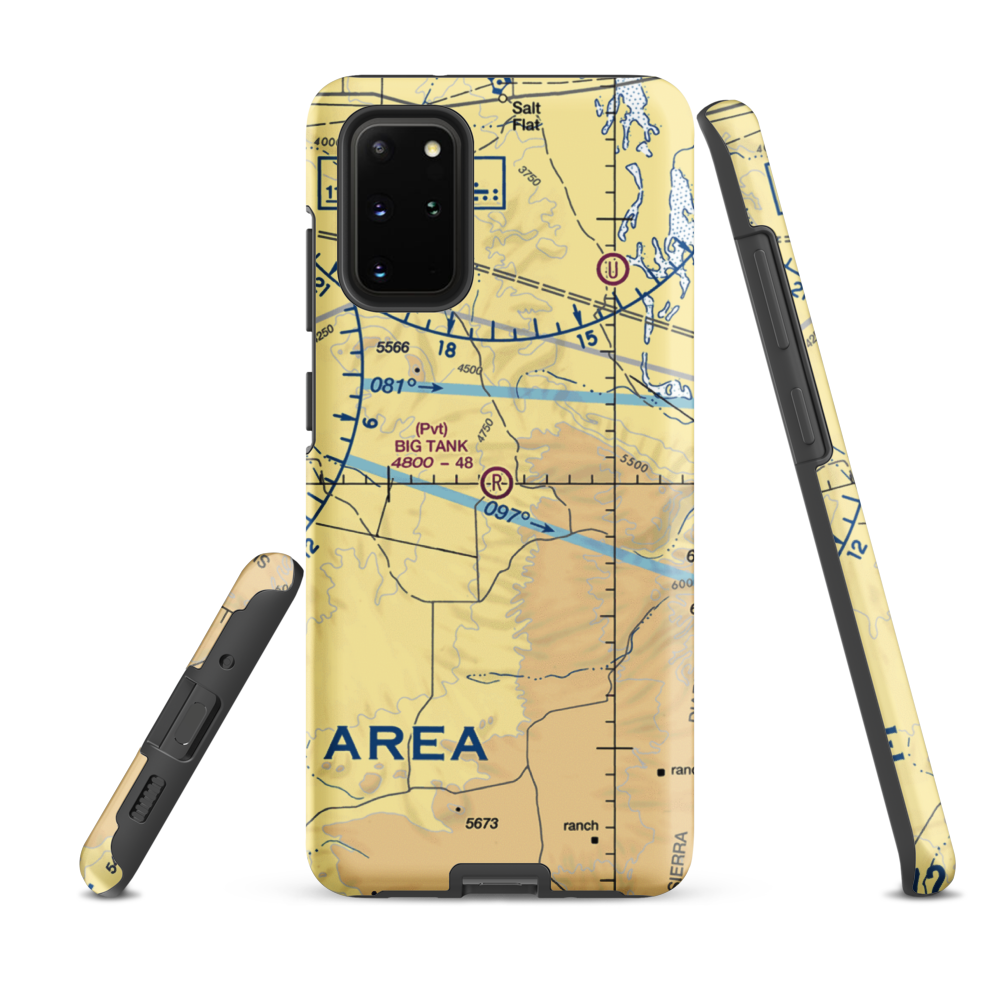 Big Tank Ranch Airport (76TE) VFR Sectional Samsung Phone Case Samsung Galaxy S20 Plus model shown