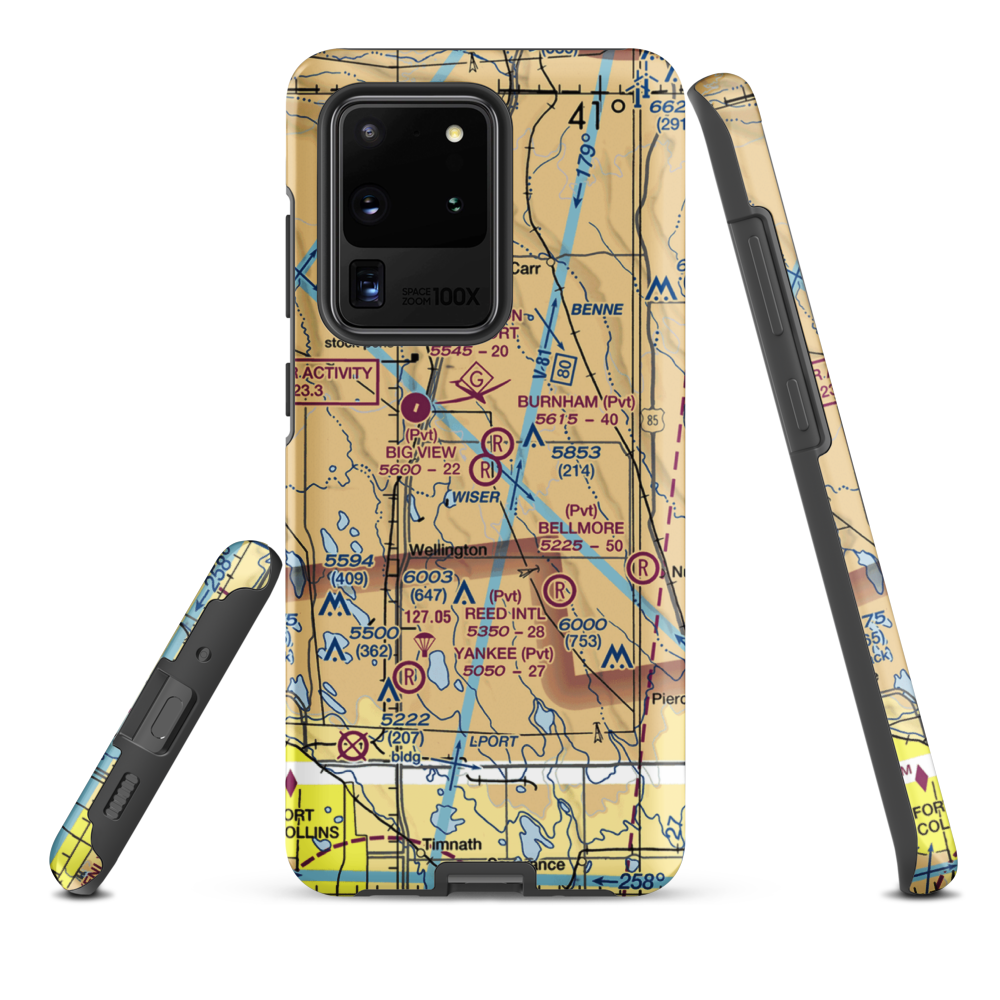 Big View Airport (CO67) VFR Sectional Samsung Phone Case Samsung Galaxy S20 Ultra model shown
