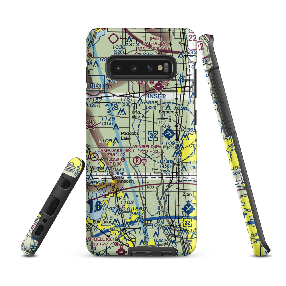 Binzel Airport (WI95) VFR Sectional Samsung Phone Case Samsung Galaxy S10 Plus model shown