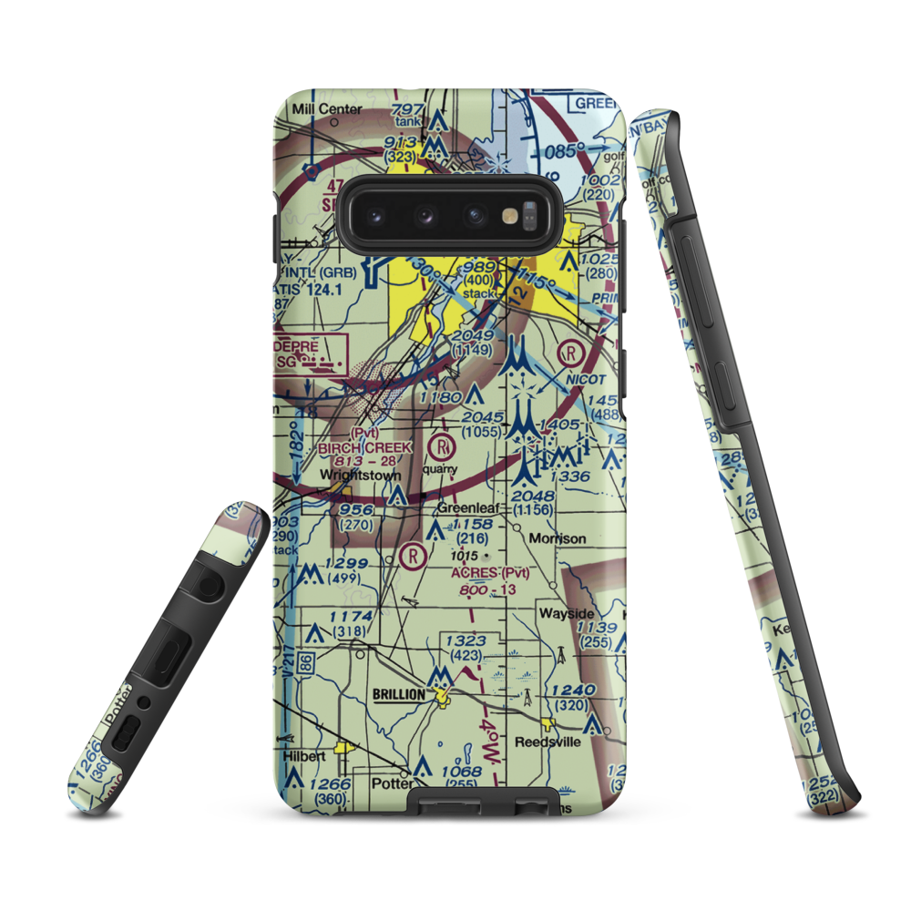 Birch Creek Airport (WS43) VFR Sectional Samsung Phone Case Samsung Galaxy S10 Plus model shown
