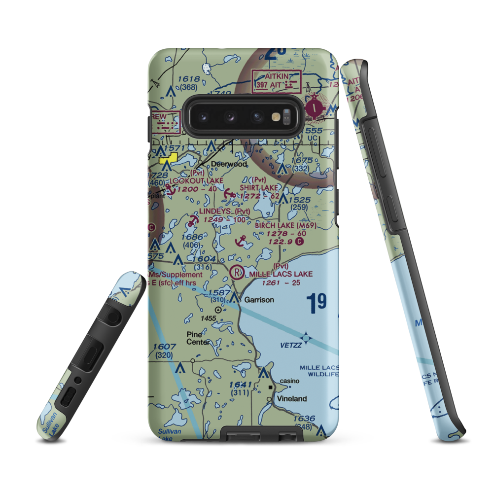 Birch Lake Seaplane Base (M69) VFR Sectional Samsung Phone Case Samsung Galaxy S10 Plus model shown