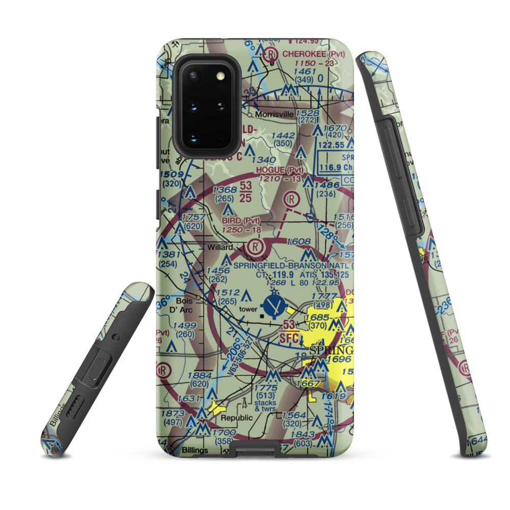 Bird Field (2MO1) VFR Sectional Samsung Phone Case Samsung Galaxy S20 Plus model shown