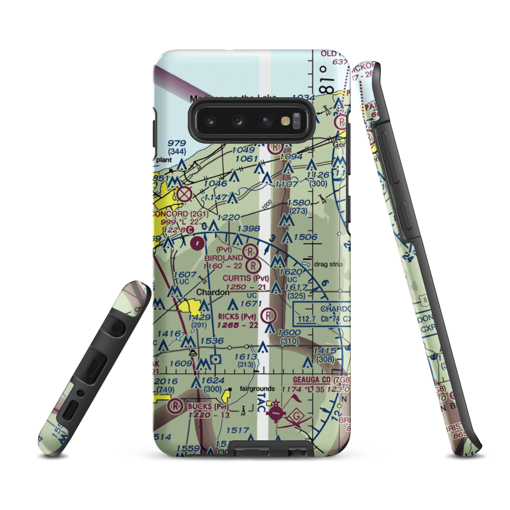 Birdland Airport (OH26) VFR Sectional Samsung Phone Case Samsung Galaxy S10 Plus model shown