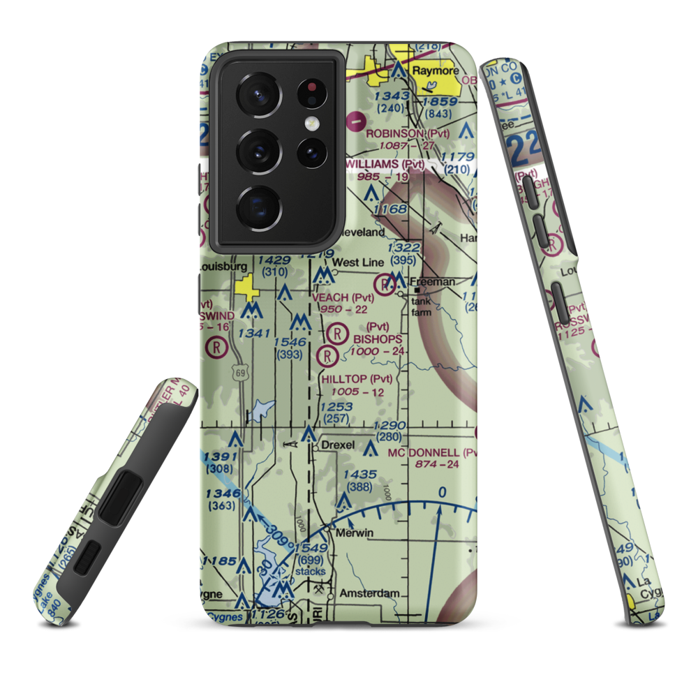 Bishop's Landing Airport (89MO) VFR Sectional Samsung Phone Case Samsung Galaxy S21 Ultra model shown