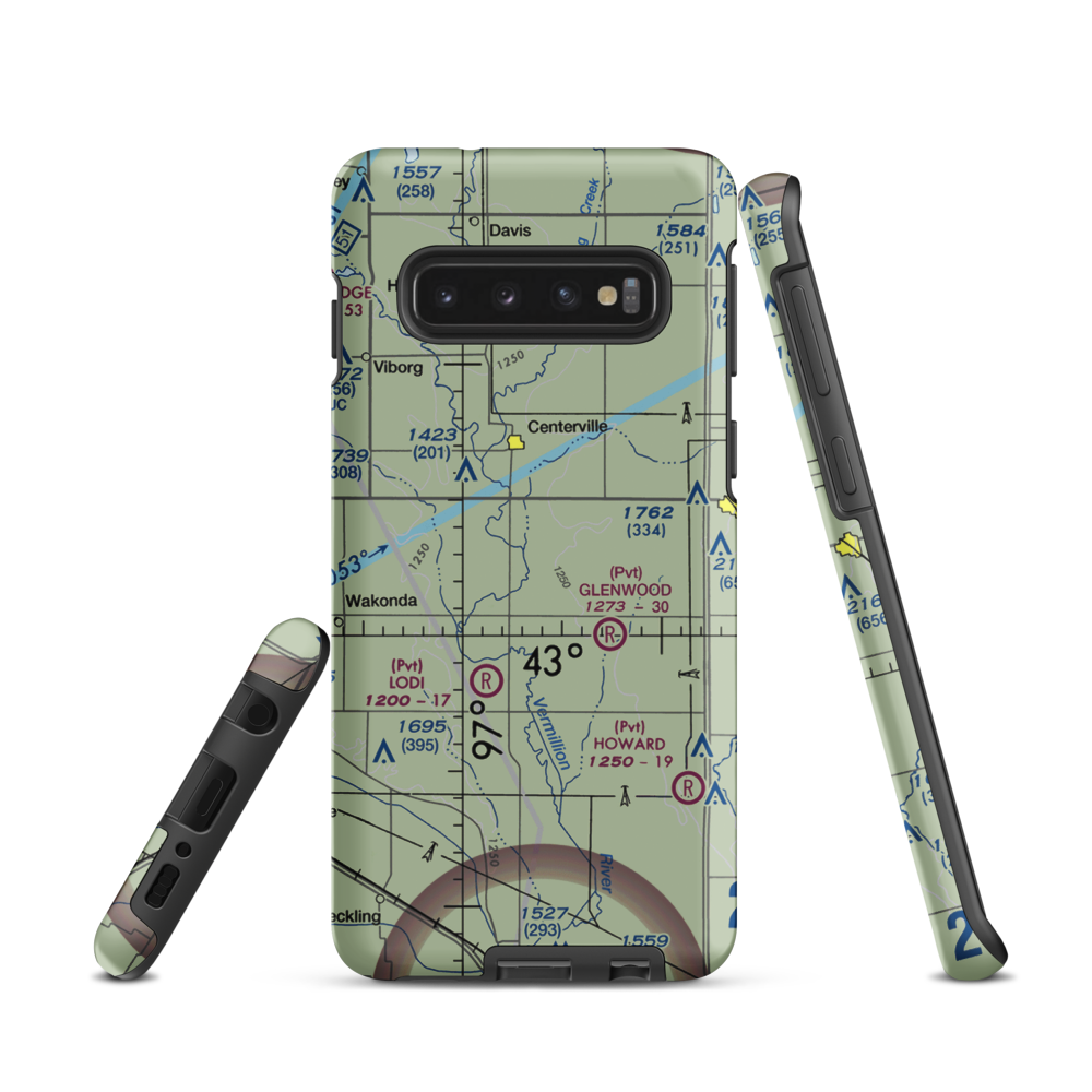Bixler Ridge Airport (2SD8) VFR Sectional Samsung Phone Case Samsung Galaxy S10 model shown