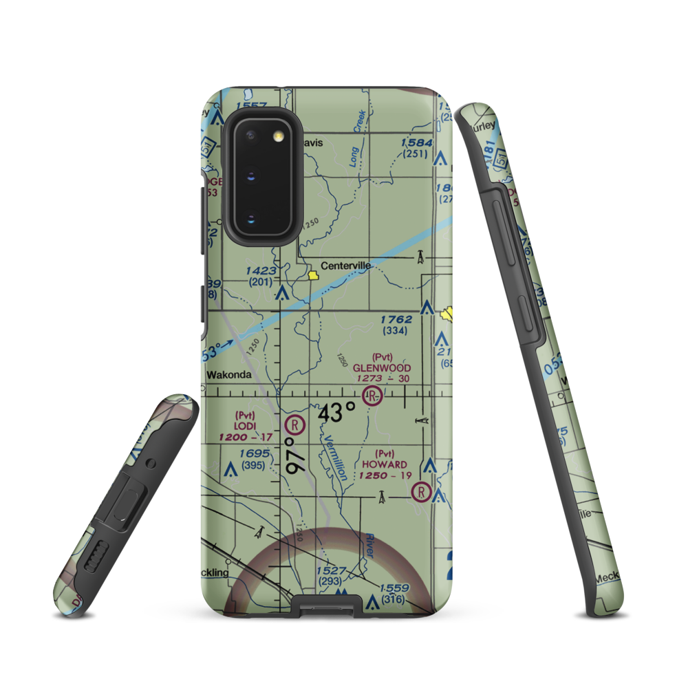 Bixler Ridge Airport (2SD8) VFR Sectional Samsung Phone Case Samsung Galaxy S20 model shown