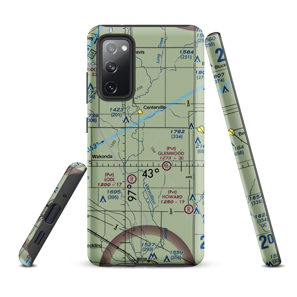 Bixler Ridge Airport (2SD8) VFR Sectional Samsung Phone Case Samsung Galaxy S20 FE model shown