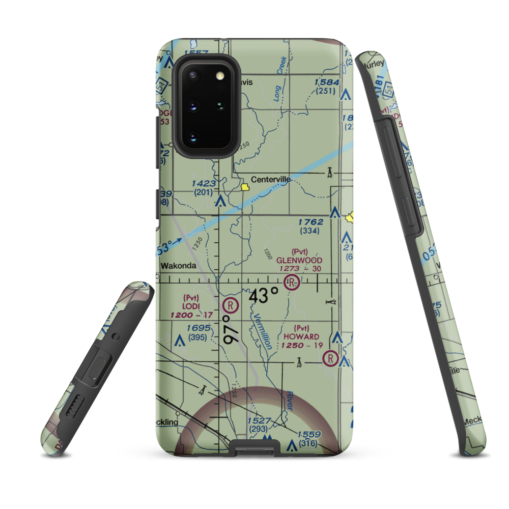 Bixler Ridge Airport (2SD8) VFR Sectional Samsung Phone Case Samsung Galaxy S20 Plus model shown