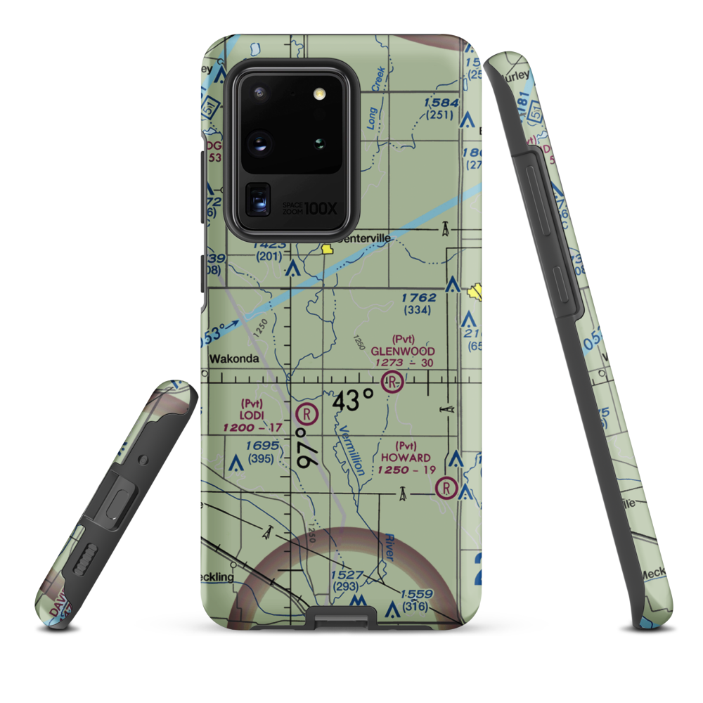 Bixler Ridge Airport (2SD8) VFR Sectional Samsung Phone Case Samsung Galaxy S20 Ultra model shown