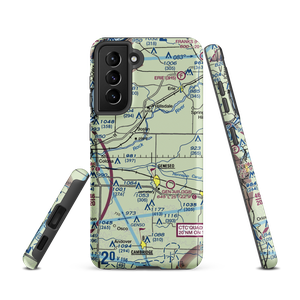 Black Airport (9IL7) VFR Sectional Samsung Phone Case