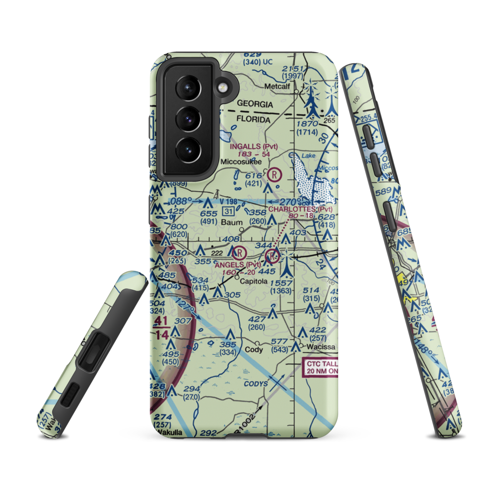 Black Creek Pass Airport (FA25) VFR Sectional Samsung Phone Case Samsung Galaxy S21 Ultra model shown