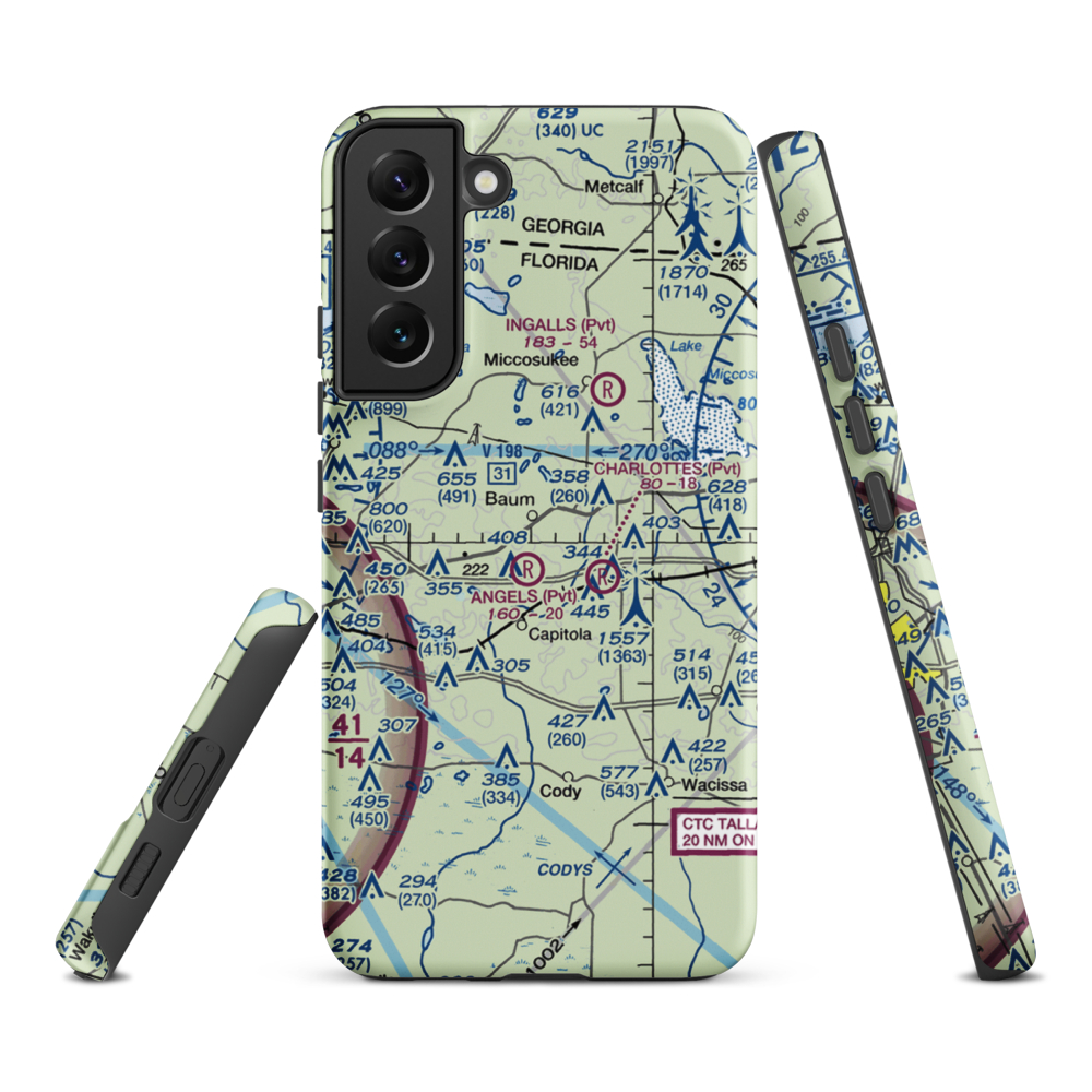 Black Creek Pass Airport (FA25) VFR Sectional Samsung Phone Case Samsung Galaxy S22 Plus model shown