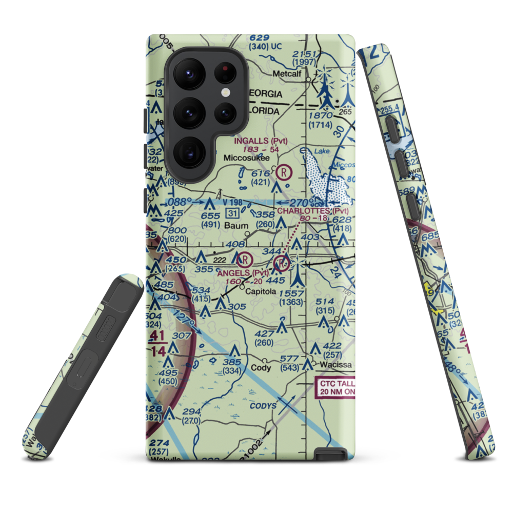 Black Creek Pass Airport (FA25) VFR Sectional Samsung Phone Case Samsung Galaxy S22 Ultra model shown