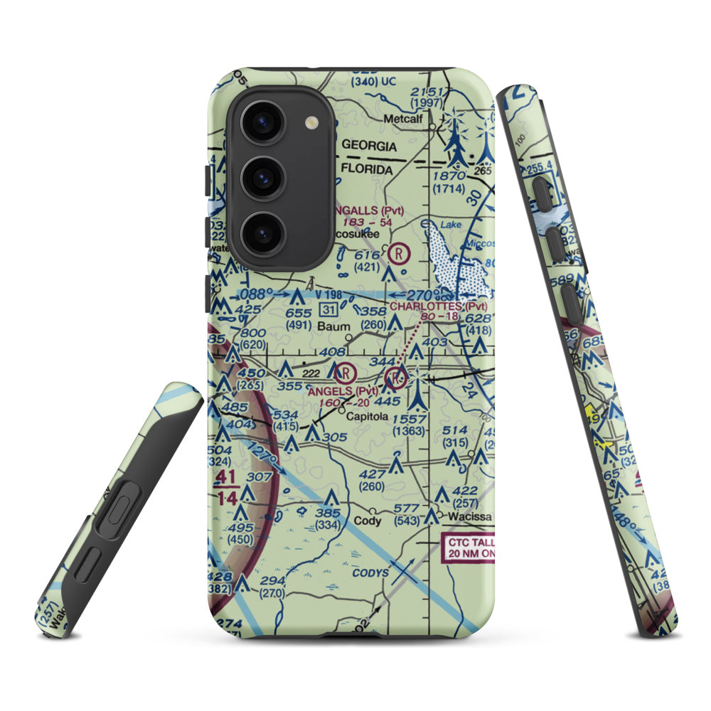 Black Creek Pass Airport (FA25) VFR Sectional Samsung Phone Case Samsung Galaxy S23 Plus model shown