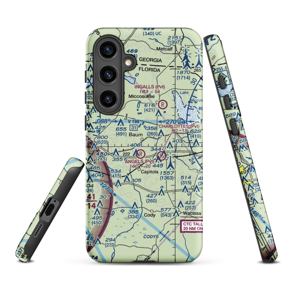 Black Creek Pass Airport (FA25) VFR Sectional Samsung Phone Case Samsung Galaxy S24 Plus model shown