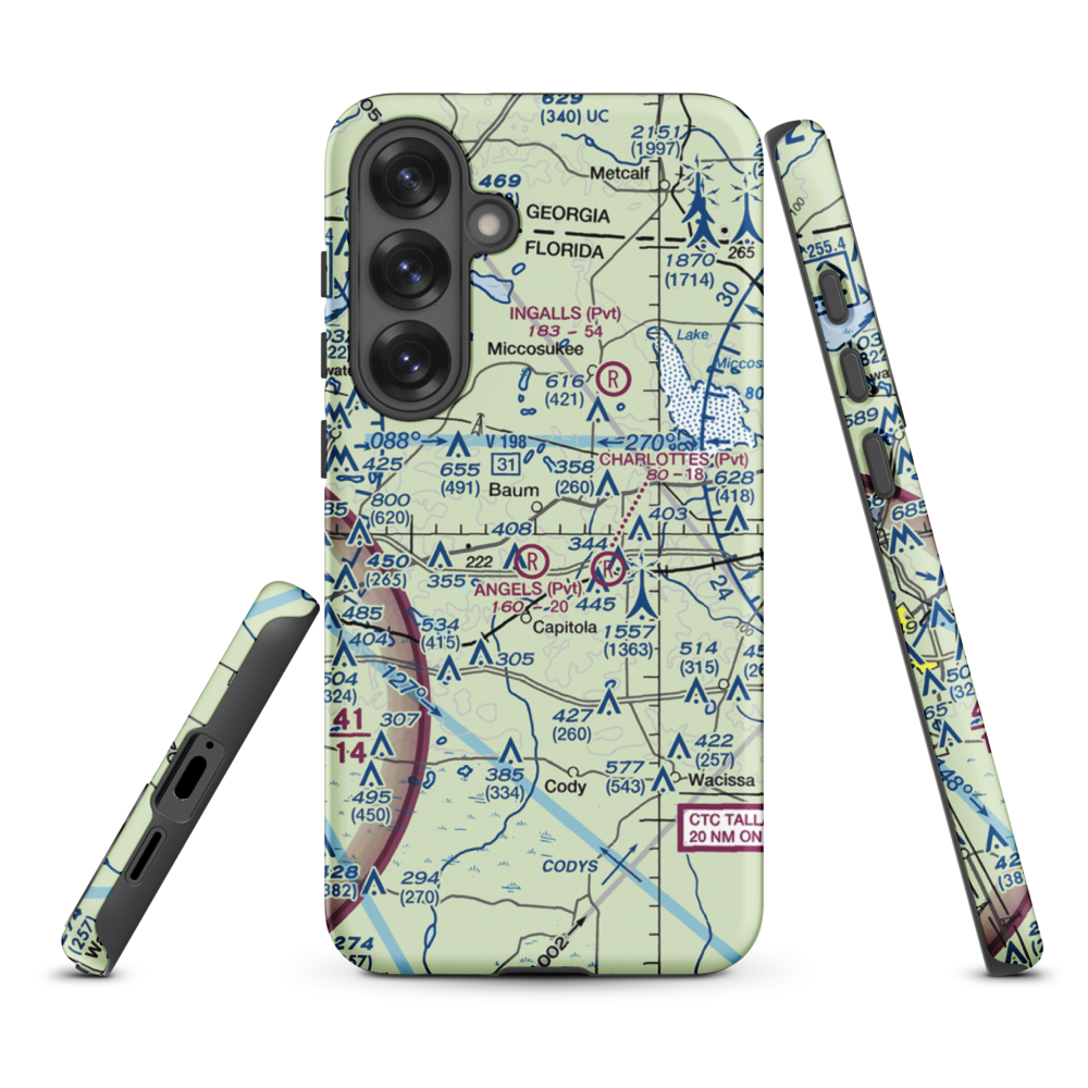 Black Creek Pass Airport (FA25) VFR Sectional Samsung Phone Case Samsung Galaxy S25 Plus model shown