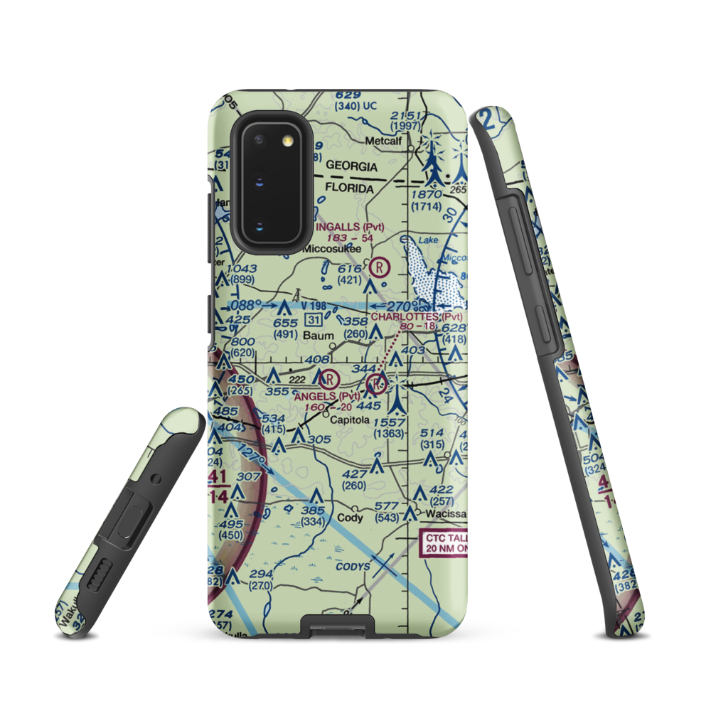 Black Creek Pass Airport (FA25) VFR Sectional Samsung Phone Case Samsung Galaxy S20 model shown