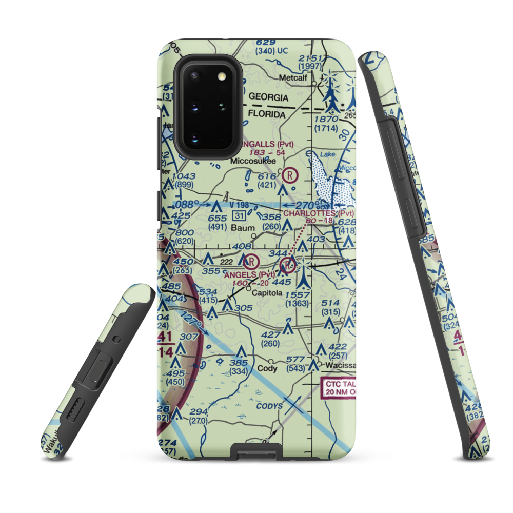 Black Creek Pass Airport (FA25) VFR Sectional Samsung Phone Case Samsung Galaxy S20 Plus model shown