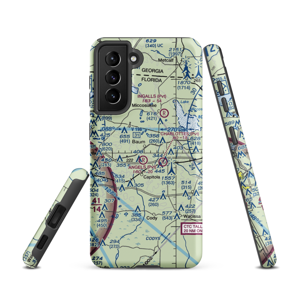 Black Creek Pass Airport (FA25) VFR Sectional Samsung Phone Case Samsung Galaxy S21 model shown