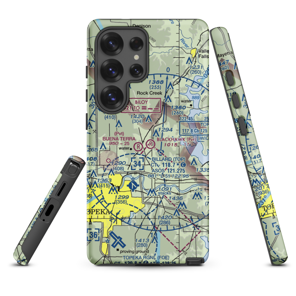 Blackhawk Airport (81KS) VFR Sectional Samsung Phone Case Samsung Galaxy S25 Ultra model shown