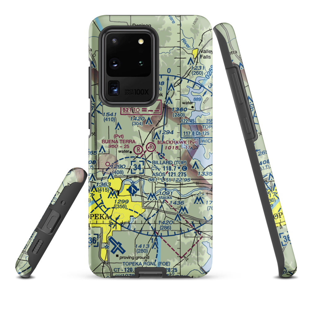 Blackhawk Airport (81KS) VFR Sectional Samsung Phone Case Samsung Galaxy S20 Ultra model shown