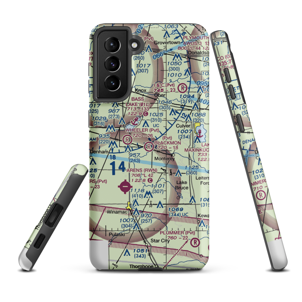 Blackmon Field (IN69) VFR Sectional Samsung Phone Case Samsung Galaxy S21 FE model shown