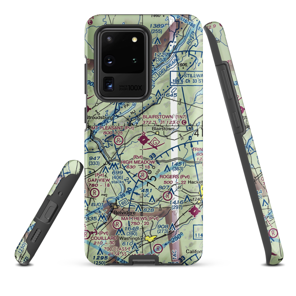 Blairstown Airport (1N7) VFR Sectional Samsung Phone Case Samsung Galaxy S20 Ultra model shown