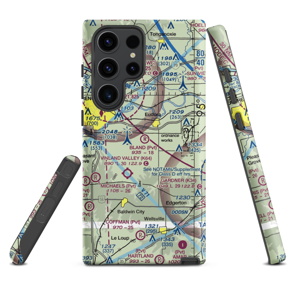 Bland Airport (52KS) VFR Sectional Samsung Phone Case Samsung Galaxy S23 Ultra model shown