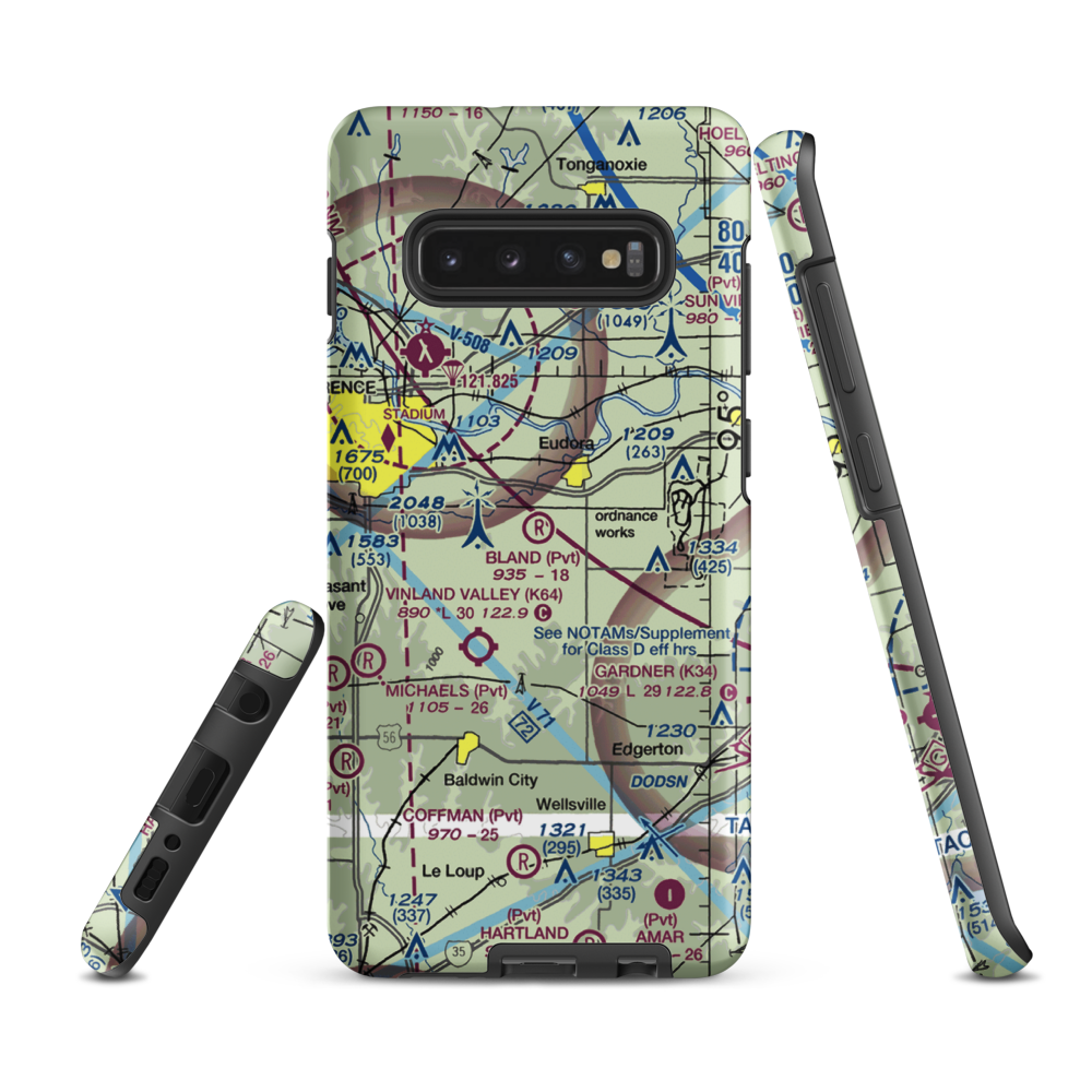 Bland Airport (52KS) VFR Sectional Samsung Phone Case Samsung Galaxy S10e model shown