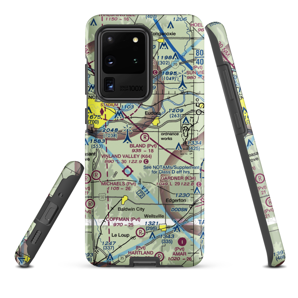 Bland Airport (52KS) VFR Sectional Samsung Phone Case Samsung Galaxy S20 Ultra model shown