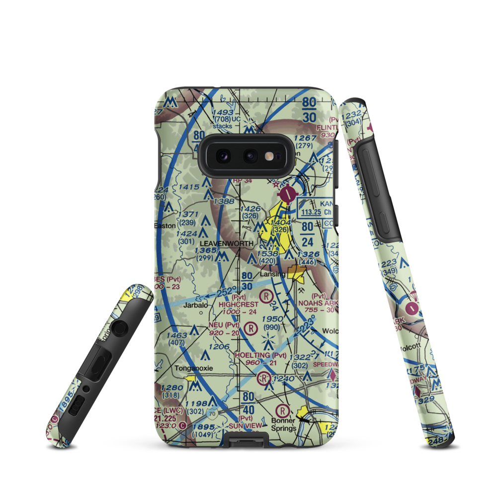 Blaser's Airport (SN84) VFR Sectional Samsung Phone Case Samsung Galaxy S10 Plus model shown