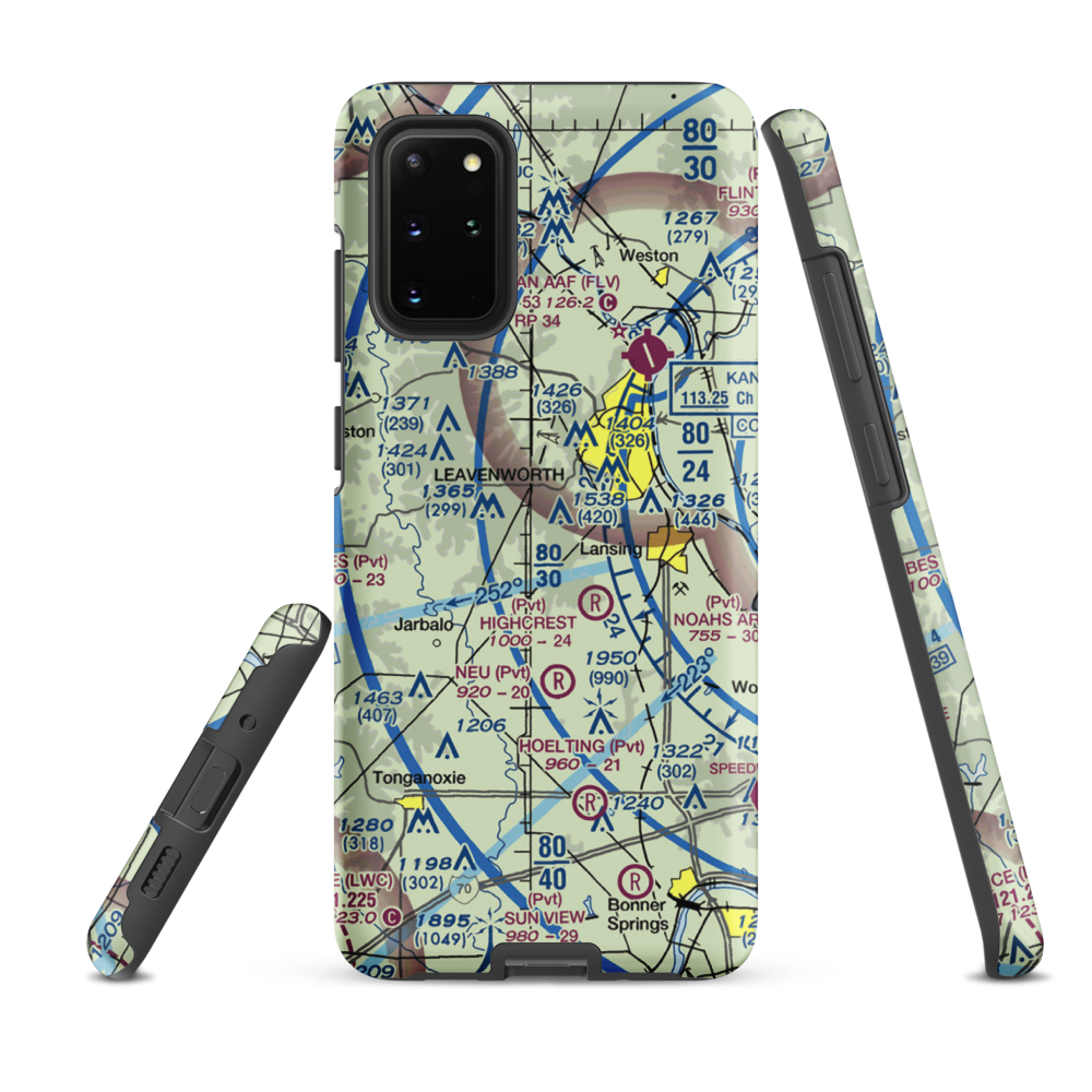Blaser's Airport (SN84) VFR Sectional Samsung Phone Case Samsung Galaxy S20 Plus model shown