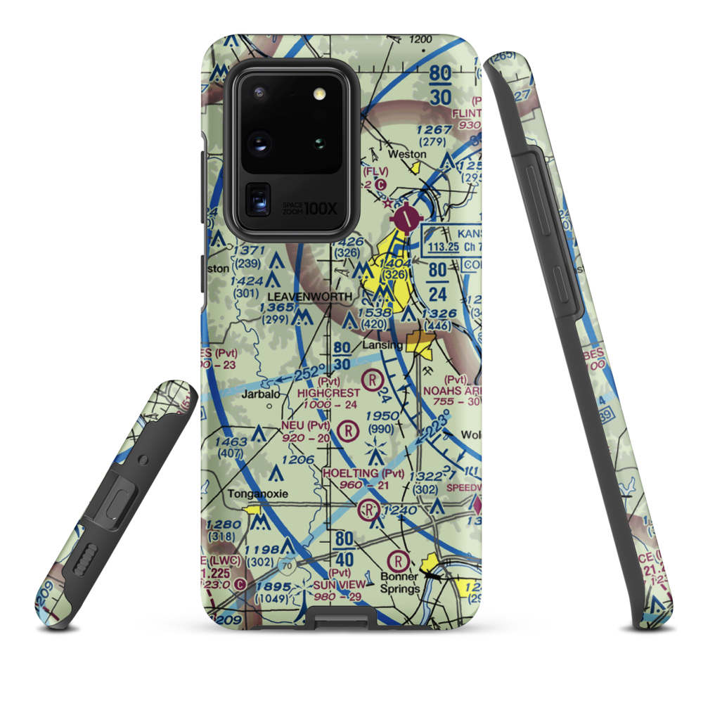 Blaser's Airport (SN84) VFR Sectional Samsung Phone Case Samsung Galaxy S20 Ultra model shown
