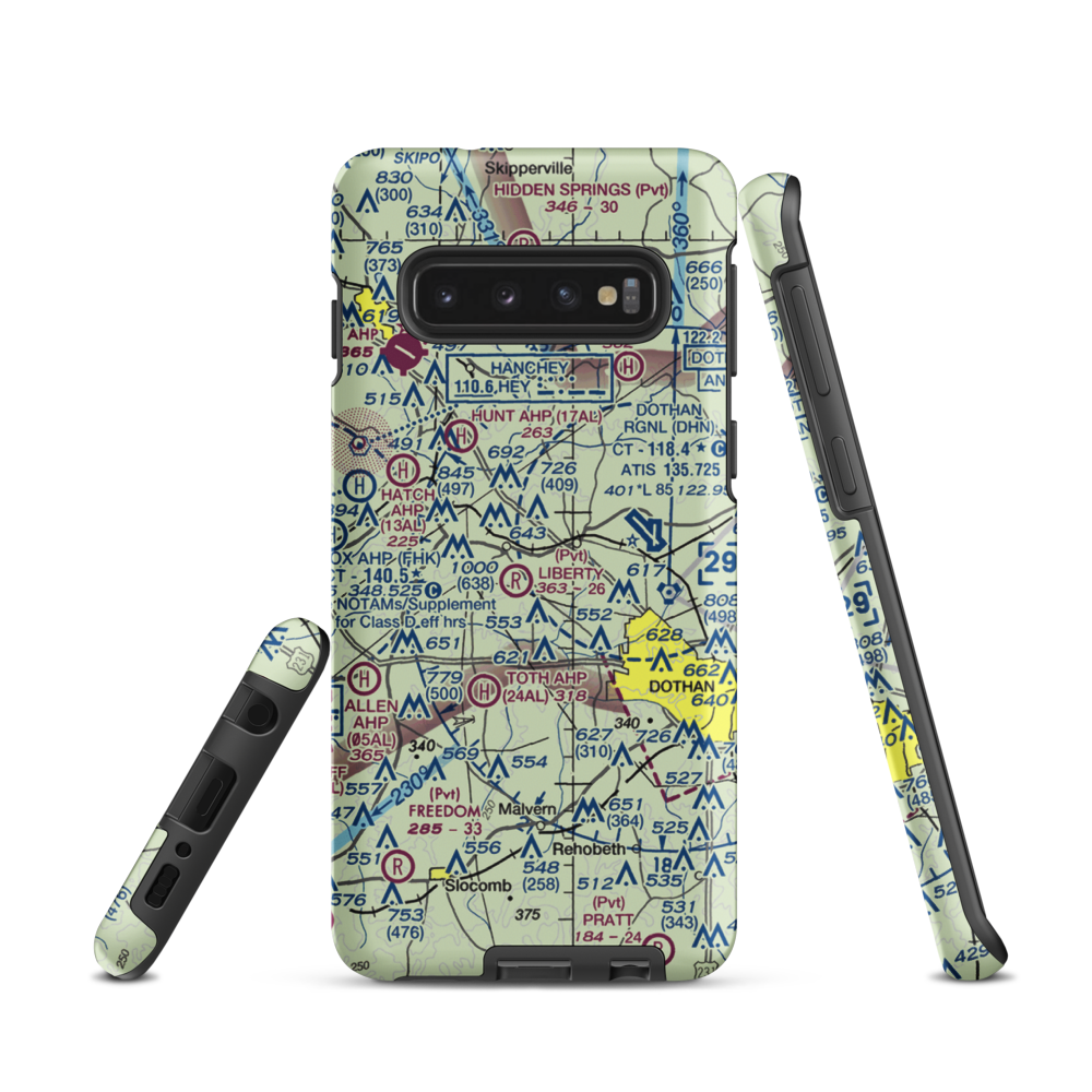 Blessings Landing Air Ranch (84AL) VFR Sectional Samsung Phone Case Samsung Galaxy S10 model shown