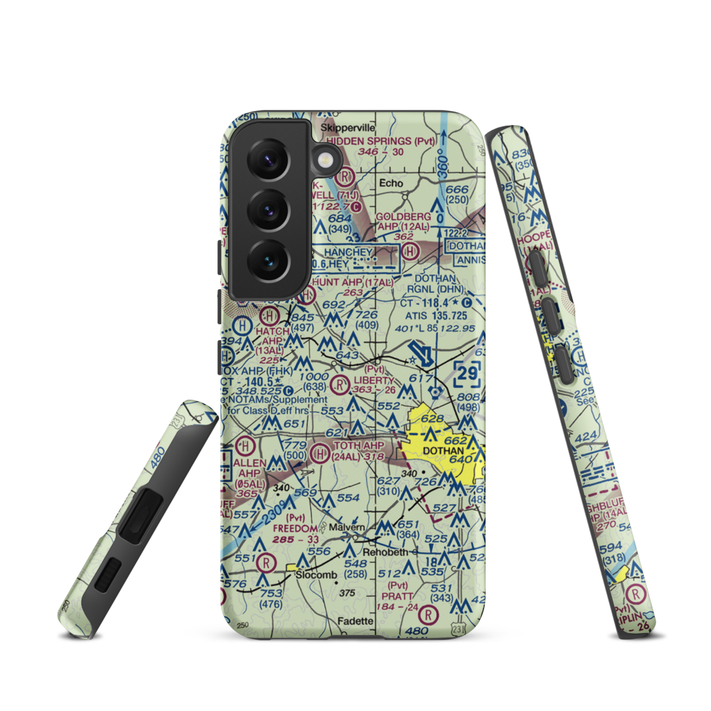 Blessings Landing Air Ranch (84AL) VFR Sectional Samsung Phone Case Samsung Galaxy S22 model shown