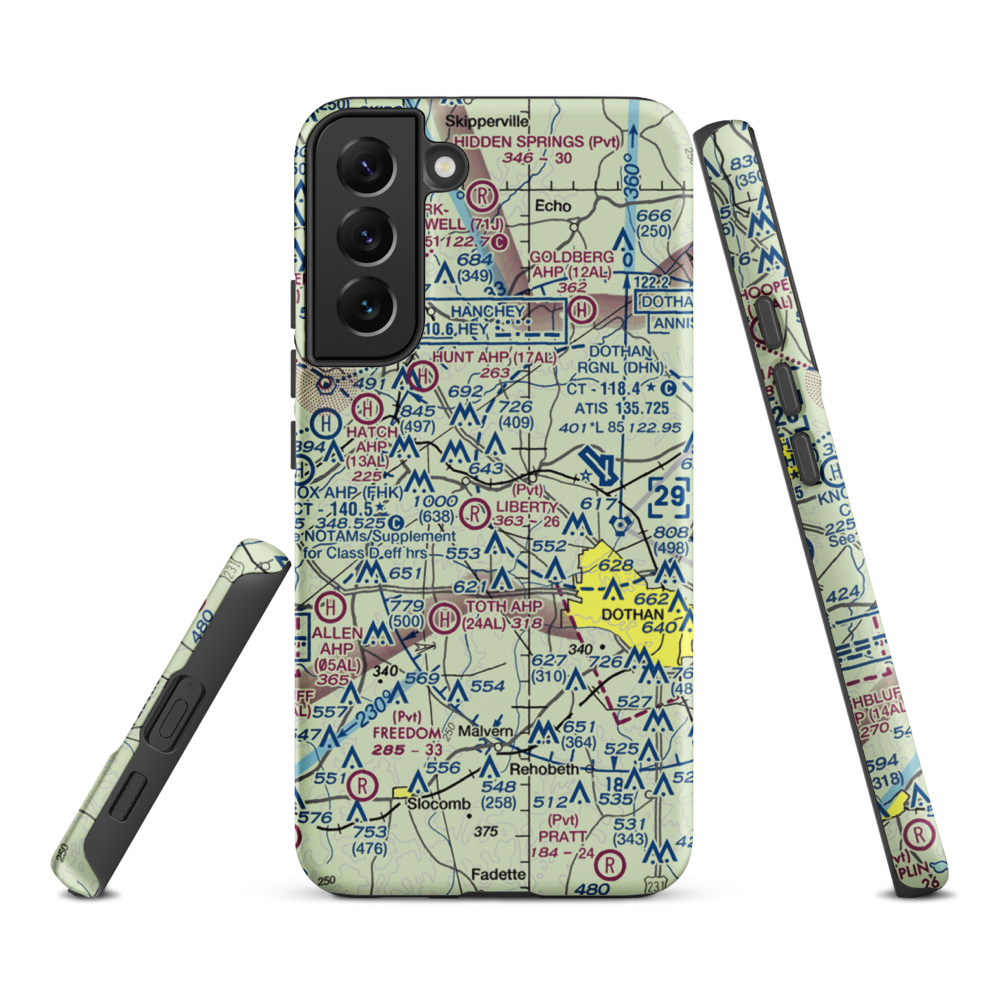 Blessings Landing Air Ranch (84AL) VFR Sectional Samsung Phone Case Samsung Galaxy S22 Plus model shown