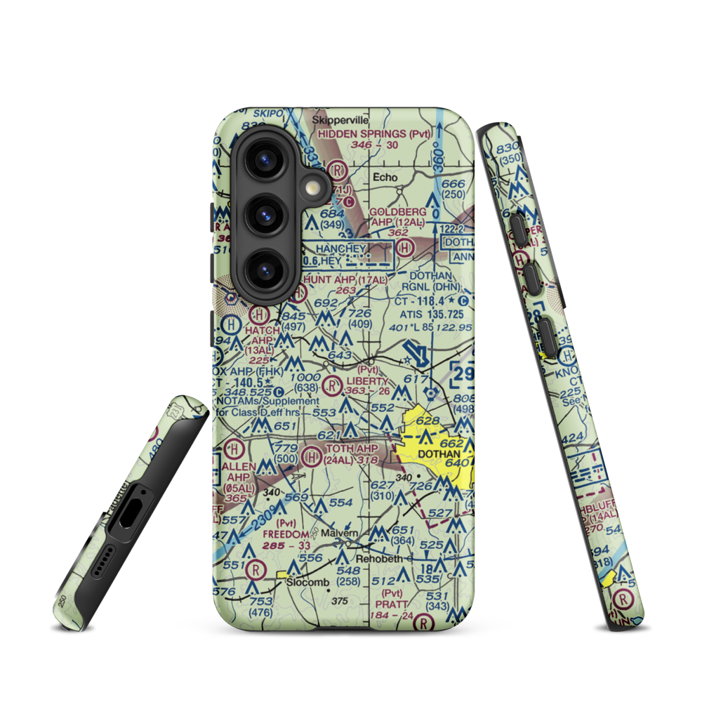 Blessings Landing Air Ranch (84AL) VFR Sectional Samsung Phone Case Samsung Galaxy S24 model shown